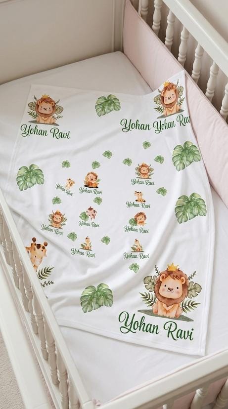 Manta personalizada da Imagine Pais e Filhos